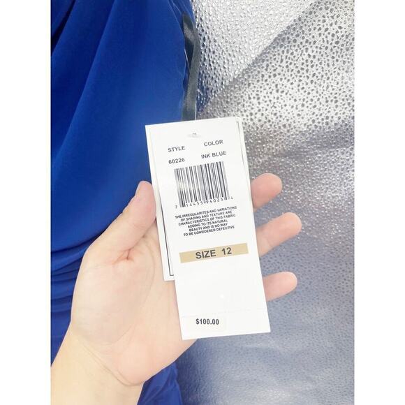 NW Collections Short Draped Stretch Cocktail Formal Dress Womens Size 12 NWT - Picture 2 of 9